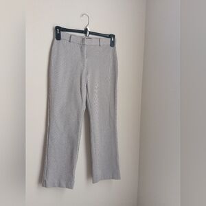 Tahari Pants Women SP Gray & White Pin Striped Versatile Office Academia Dinner